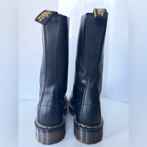 vintage 90s Dr Martens 14 eyelet steel toe platform combat boots england *flaws - Picture 12 of 16